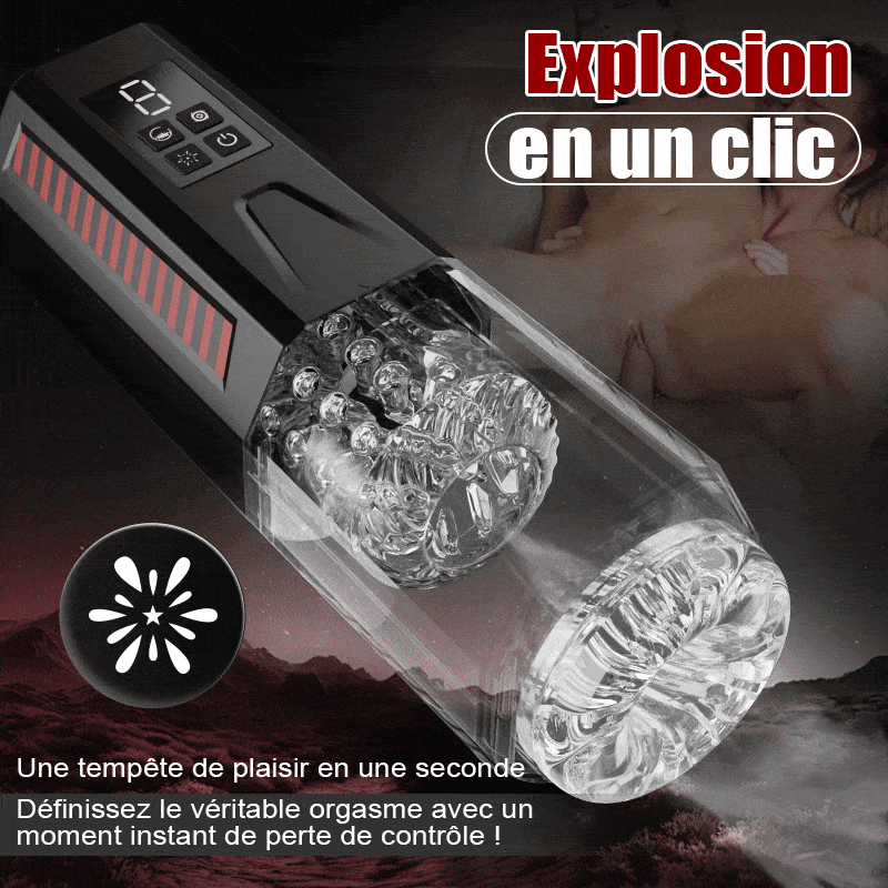 Mars - Oral Dominator 7 Vibration 7 Rotation 7 Back and Forth 4-in-1 Masturbator with Dual Motors