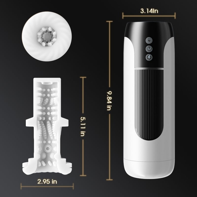 Wearable 7 Thrusting & Vibrating Heating Vocable Multifunctional Masturbator