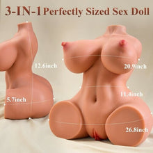 Load image into Gallery viewer, Daniela - Realistic Butt Latina Sex Torso Toy – Valentina Morena Soft Latex Breast &amp; Hip Design