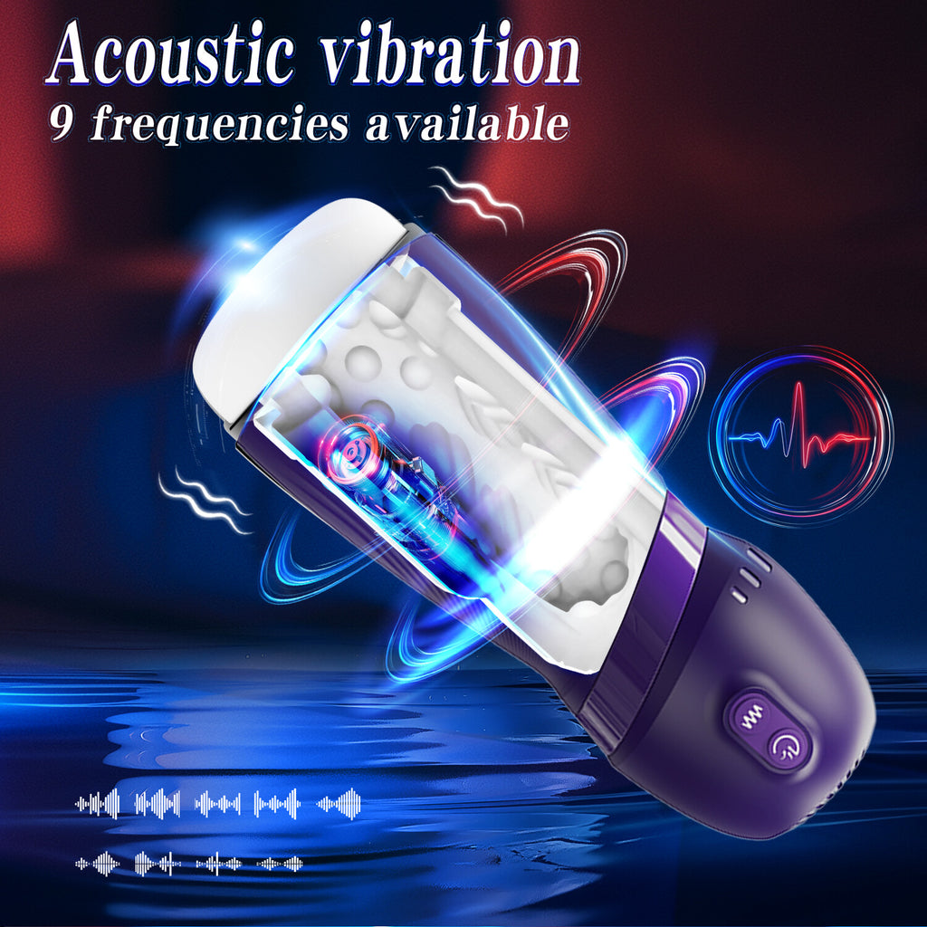 An ultra-realistic vaginal masturbator featuring 9 vibration and suction modes, delivering a 3D tactile sensation.
