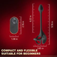 Load image into Gallery viewer, Spherical Vibrating Anal Plug with Penis Rings