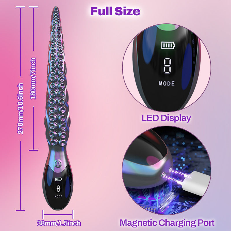 Octopus - Realistic LED Display Tentacle G-Spot Vibrator for Anal Vagina Stimulation