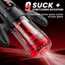 Load image into Gallery viewer, Terminator 9 Telescopic Rotating Sucking with Handle Male Stroker