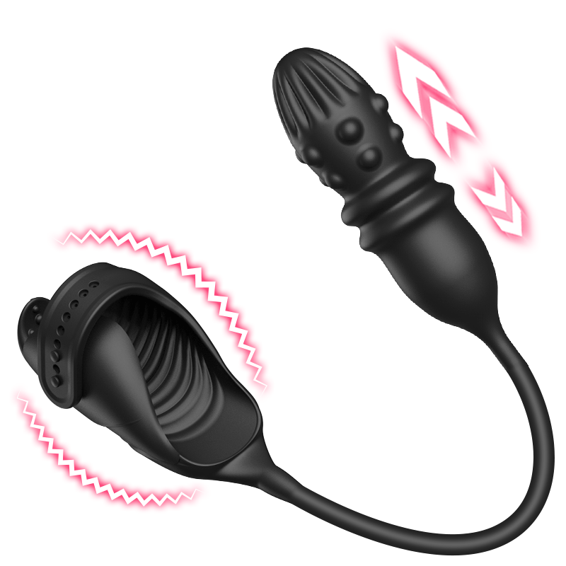 Thrusting & Vibrating Glans Trainer for Intense Penis and Anal Stimulation