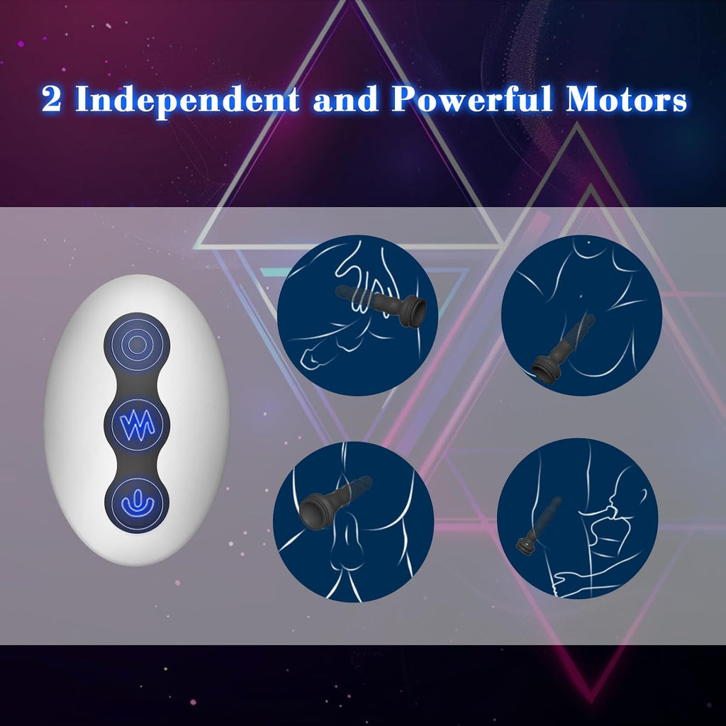 Wriggling Rotating Vibrating Prostate Massager Anal Butt Plug