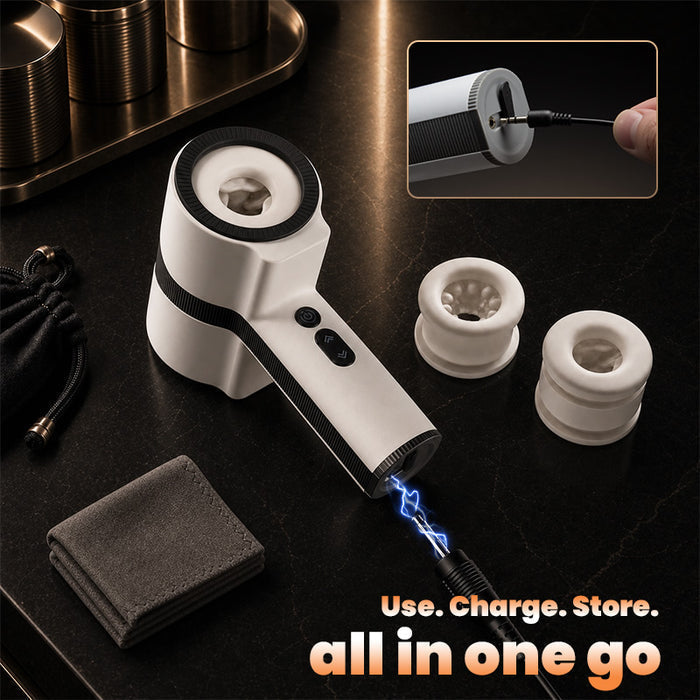Raiden – Ergonomic Male Masturbator Non-Slip Arc Handle for Fatigue-Free Grip Durable Telescopic Rotation Motor