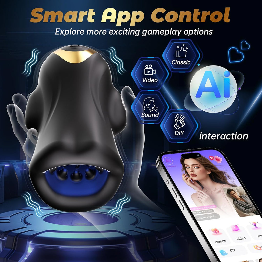 6-In-1 AI Interactive  Male Masturbator Penis Trainer