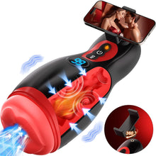 Load image into Gallery viewer, App Control Suction and Vibrating Male Masturbator with Phone Holder