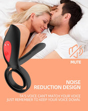 Load image into Gallery viewer, Adult sex products men's ring vibrating lock fine ring double ring male and female resonator electric negative vibrator
