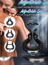 Load image into Gallery viewer, Adjustable 10 Frequency Vibration Cock Ring
