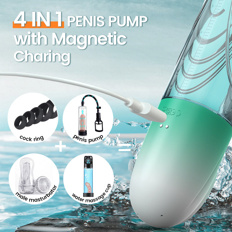 Logan 4 Pressure Levels and 9 Sucking Penis Pump Male Sex Toys