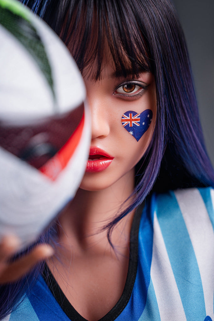 US Stock - Finley 152cm M29 Silicone ROS Head Love Doll C Cup Football Style TPE Body Movable Jaw Adult Oral Sex Doll