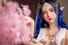 Load image into Gallery viewer, US Stock - Keely 160cm Silicone ROS Head Elf Sex Doll TPE Body M8 Samll Boobs Oral Sex Movable Jaw Adult Love Doll