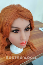 Load image into Gallery viewer, US Stock - 157cm Edeny TPE Transgender Sex Doll Realistic Small Breasts Lesbian Doll Orange Hair Shemale Love Doll
