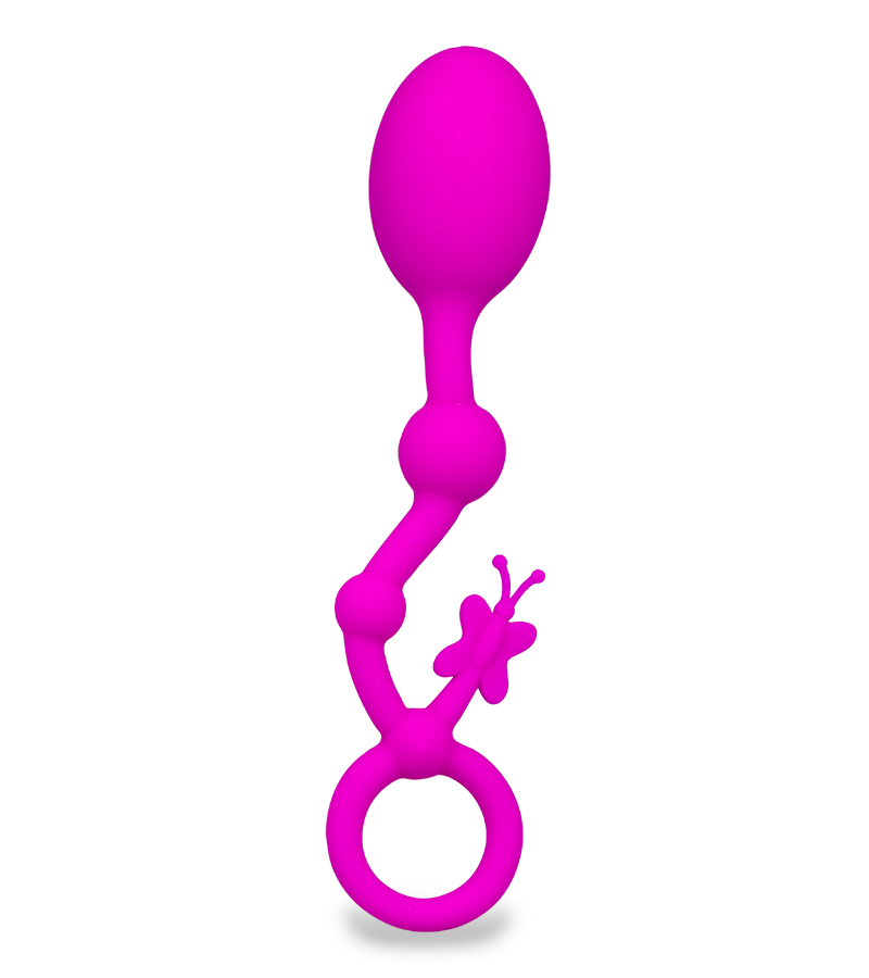 Butterfly silicone anal beads