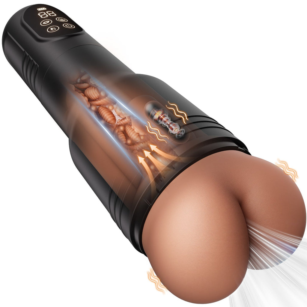 Realistic Ass Pocket Pussy 7 Vibration & Suction Modes Anal Male Masturbator Cup