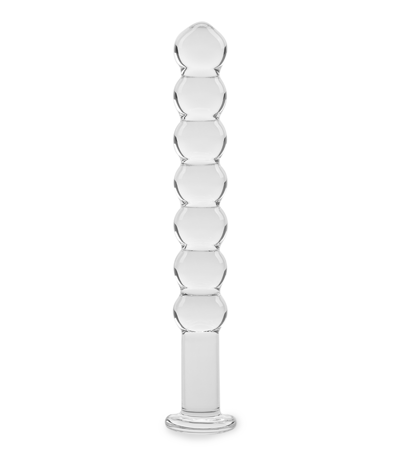 Comet glass anal beads