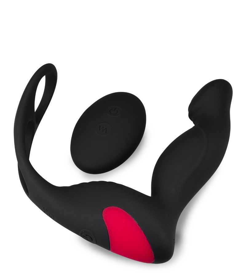 Delight prostate stimulator and double cock ring