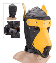 Load image into Gallery viewer, Doberman BDSM hood for puppy play