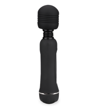 Load image into Gallery viewer, Fantasy Wand black vibrator with 3 removable heads