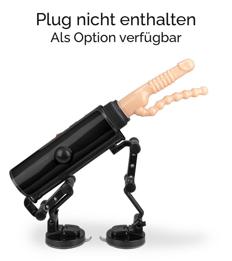 Fucking machine with vibrating masturbator