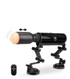 Fucking machine with vibrating masturbator