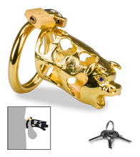Load image into Gallery viewer, Golden Ox Chinese zodiac penis chastity cage