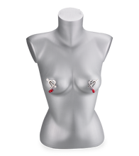 Load image into Gallery viewer, Hearts and bells BDSM nipple clamps
