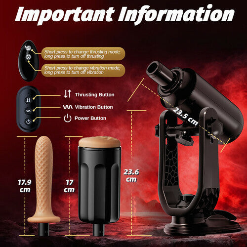 ThrustMax Hands-Free Automatic Masturbator Cup with Stand