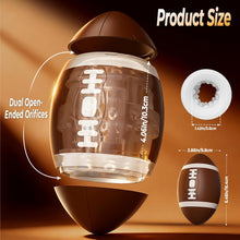 Load image into Gallery viewer, Men's football-shaped masturbator, 12 vibration modes, 3D TPE realistic inner sleeve.