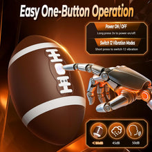 Load image into Gallery viewer, Men's football-shaped masturbator, 12 vibration modes, 3D TPE realistic inner sleeve.
