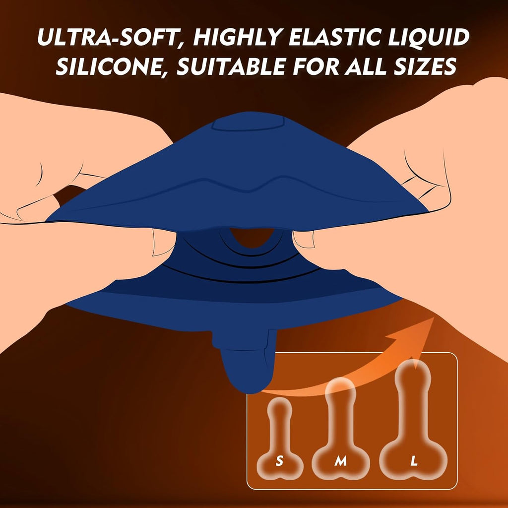 A 2-in-1 male penis vibrator with a detachable anal plug and penis ring, hands-free design, for penis training