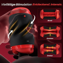 Load image into Gallery viewer, 9 modes of male electric masturbator: licking, sucking, vibration, oral sex, transparent pocket-style vagina, couple's sex toy