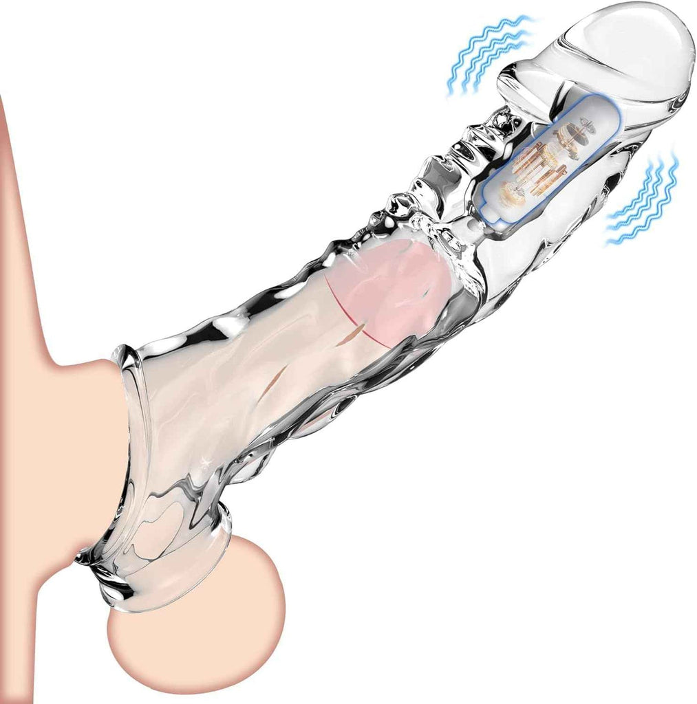 Double Signal Vibrating Penis Sleeve Cock Ring