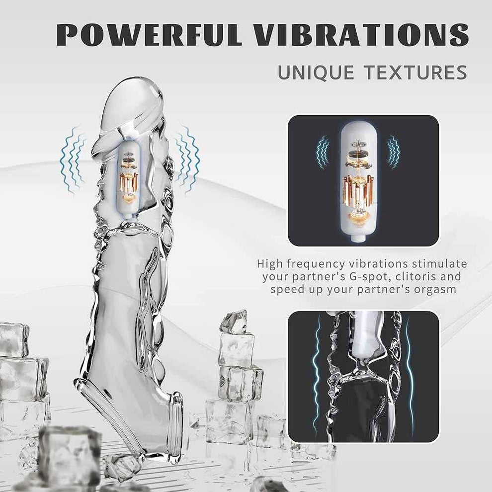 Double Signal Vibrating Penis Sleeve Cock Ring