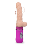 Realistic automatic thrusting and vibrating dildo