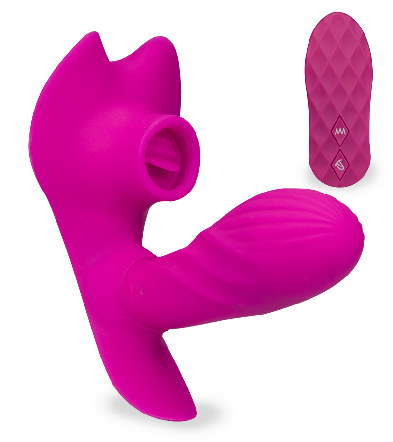 Special cunnilingus vibrating knickers with heated dildo