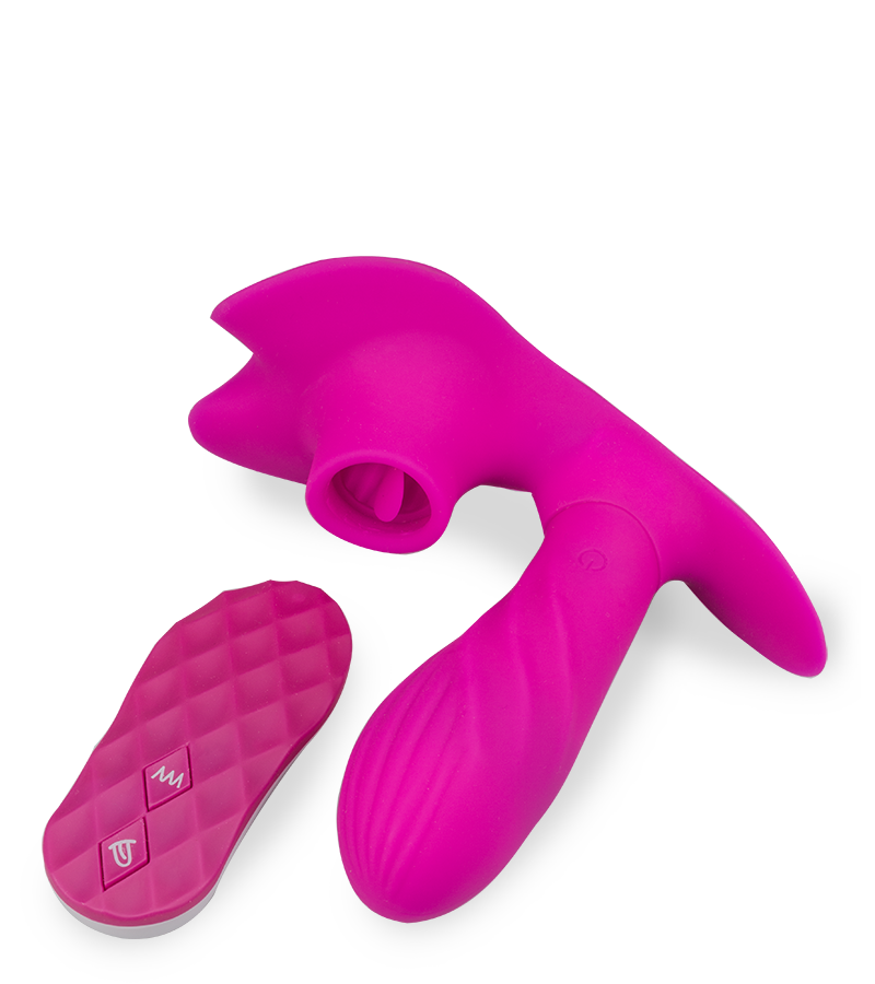 Special cunnilingus vibrating knickers with heated dildo