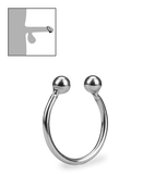 Stainless steel horseshoe cock tip ring