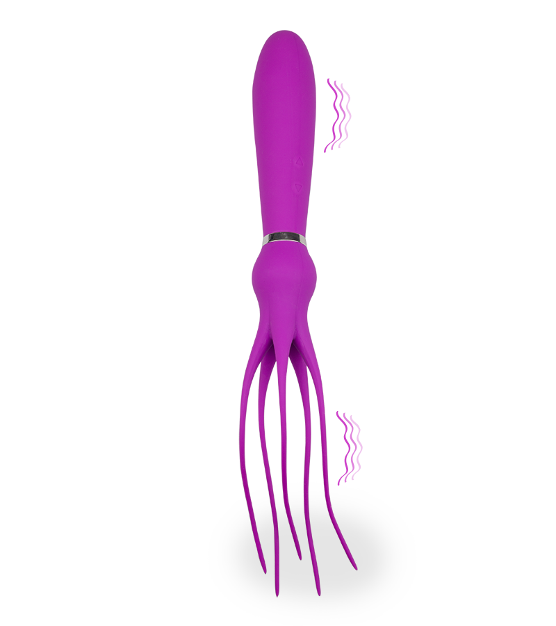 Stimulator with vibrating fronds