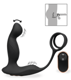 Tao massaging and vibrating prostate massager with cock rings