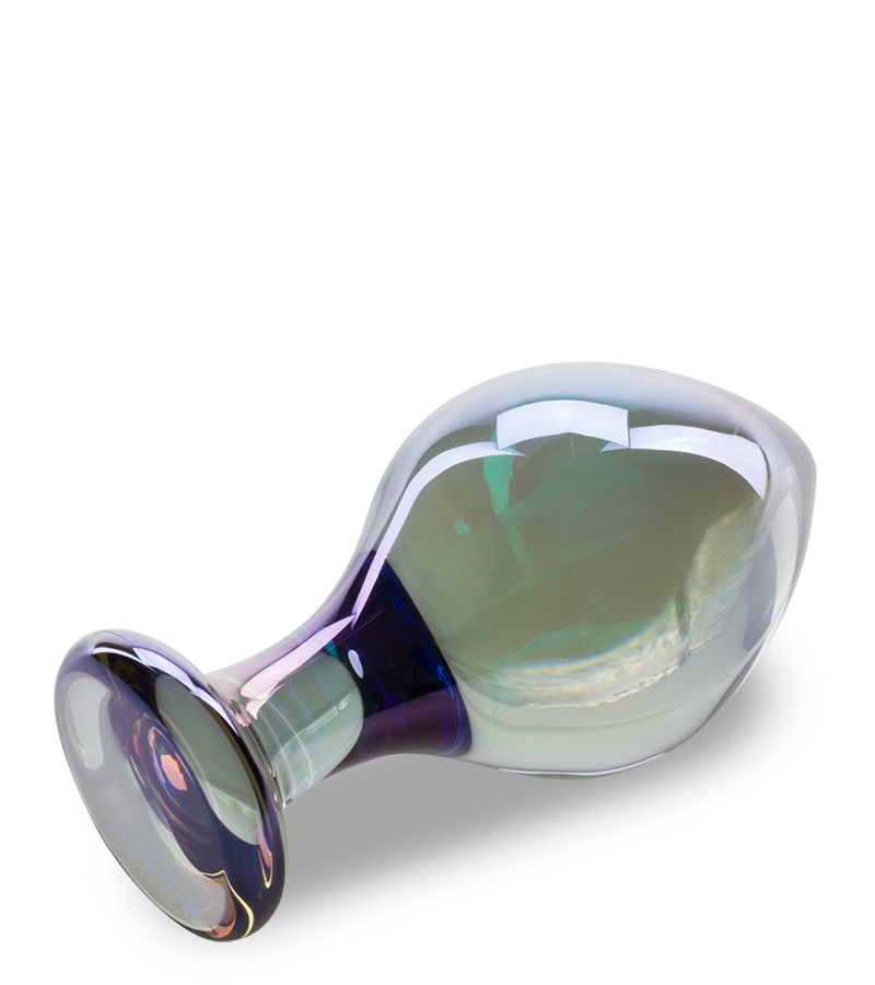 Teardrop glass anal plug