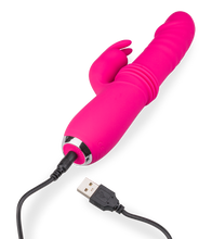 Load image into Gallery viewer, USB thrusting rabbit vibrator 12 speeds