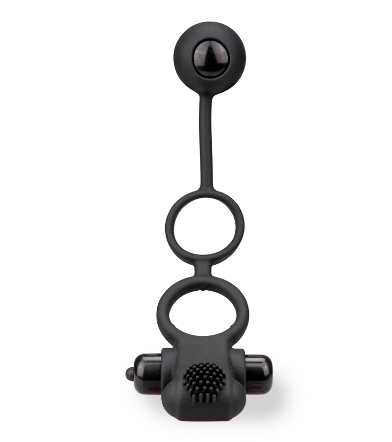 Vibrating anal bead double cock ring 10 speeds