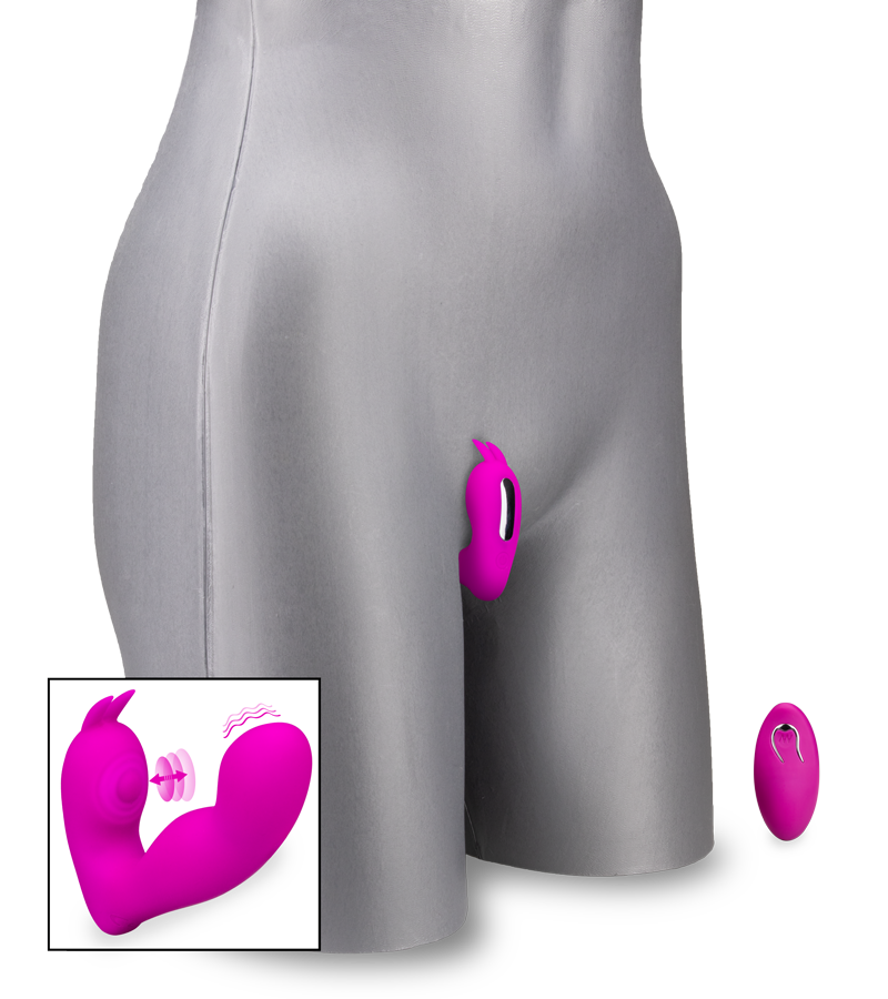 Vibrating and throbbing G-spot and clit stimulator 12 modes
