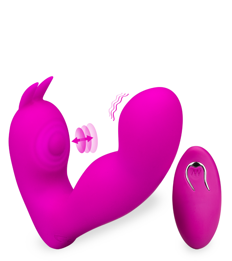 Vibrating and throbbing G-spot and clit stimulator 12 modes