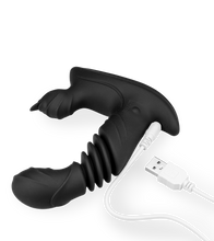Load image into Gallery viewer, Vibrating and thrusting dildo clitoris stimulator 20 modes