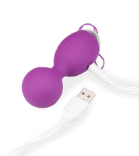 Load image into Gallery viewer, Vibrating love egg with a vibrating clitoris-stimulating remote control
